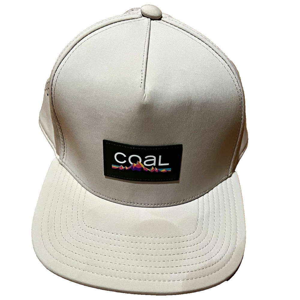 Coal Robertson Gray Trucker Cap Adjustable Snapback Mountain Logo Patch Hat